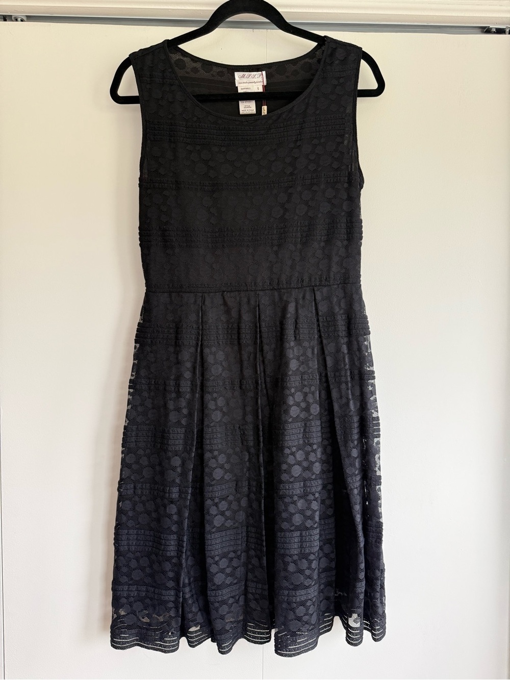 M.S.S.P. NWT Black Lace Fit and Flare Dress Sz S